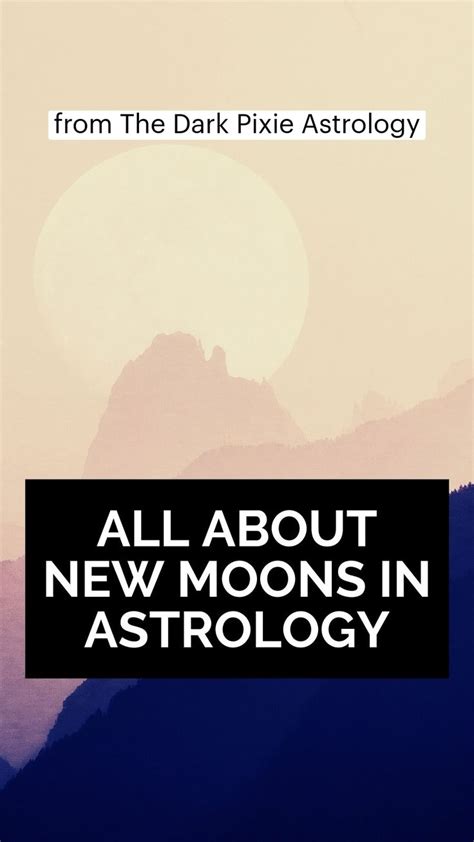 All About New Moons in Astrology | Moon sign astrology, Astrology ...