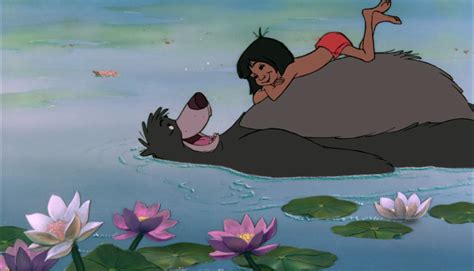 Image - Mowgli and Baloo the bear are both relaxing on the river.jpg | Disney Wiki | FANDOM ...