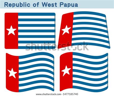 Flag West Papua Flag Icon Set Stock Vector (Royalty Free) 1477185740 | Shutterstock