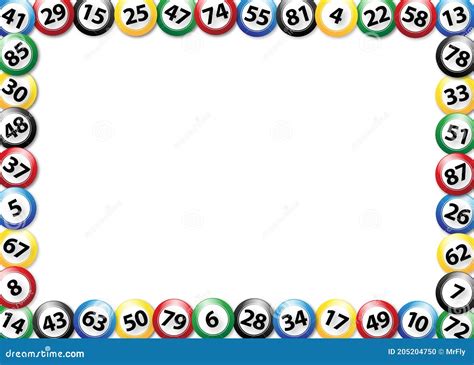 Bingo Balls Frame, Vector Illustration Stock Vector - Illustration of ...