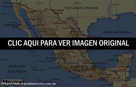 Mapa de México con sus límites geográficos - Mapa de México