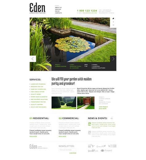 Landscape Design Responsive Website Template #43643