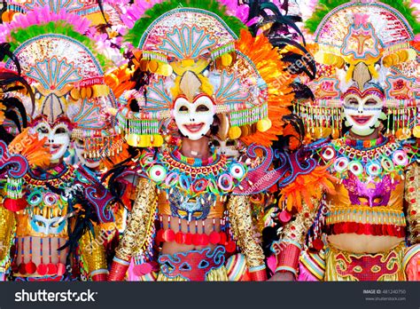 Parade Colorful Smiling Mask Masskara Festival Stock Photo 481240750 ...