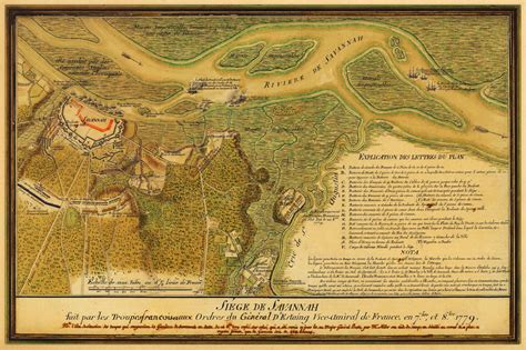 Savannah, 1779, Siege of Savannah, Georgia, Revolutionary War Map | Battlemaps.us