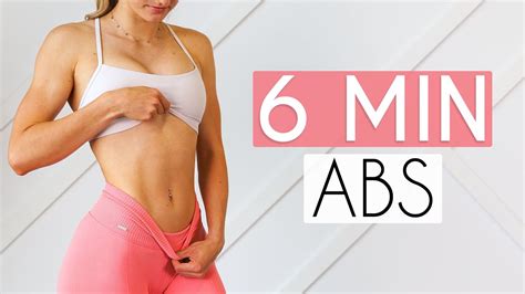 6 MIN FLAT ABS WORKOUT (At Home No Equipment) - YouTube