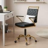 TJCGDTY LUX MODERNS Black Desk Chair and Gold Office Chair for Home ...