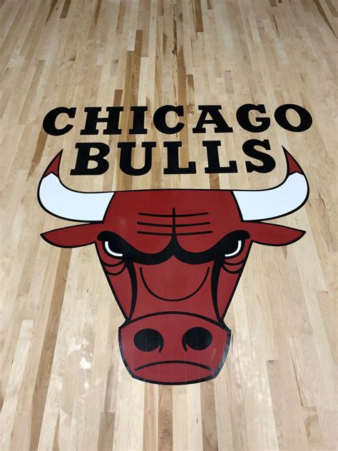 Basketball court with The Chicago Bulls Logo - Chicago, FLOORecki LLC ...