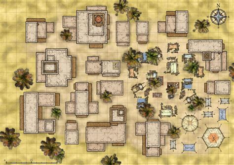 1 Oc Desert Village Battlemap Battlemaps Fantasy City Map Dnd | Images ...