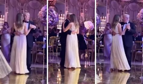 Melania Trump looks elegant in cream gown as she dances with Donald at Tiffany's wedding ...