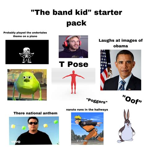 “The band kid” starter pack | /r/starterpacks | Starter Packs | Know Your Meme