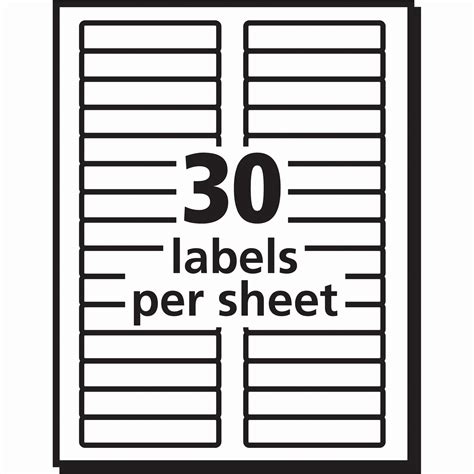 46 Avery 30 Per Sheet Labels