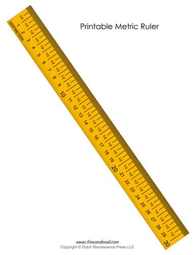 Printable Metric Ruler - Tim's Printables