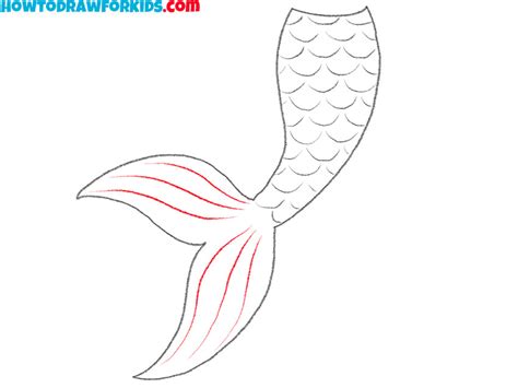 How to Draw a Mermaid Tail - Easy Drawing Tutorial For Kids