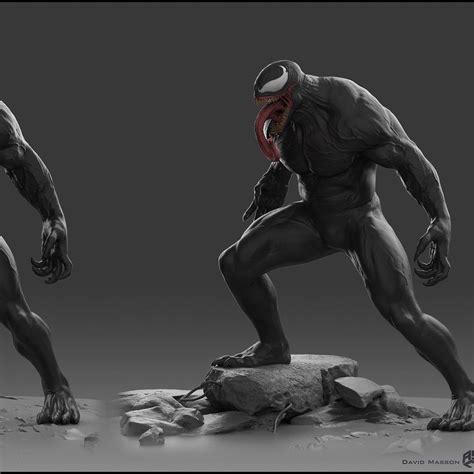 VENOM Concept Art Reveal Some Alternate, Slightly More Horrifying Takes On The Alien Symbiote ...