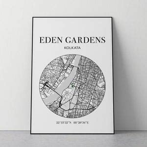 Eden Gardens Cricket Stadium Map Print - Etsy