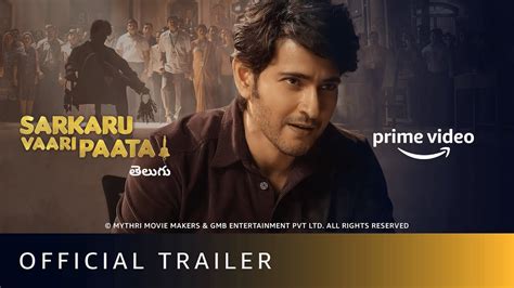 Sarkaru Vaari Paata - Official Trailer | Mahesh Babu, Keerthy Suresh ...