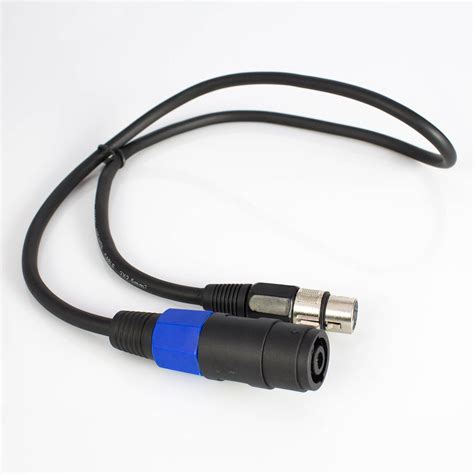 Connecting cable Speaker female to XLR female, 3.3 ft / 1 m, black - adapter speaker cable to ...