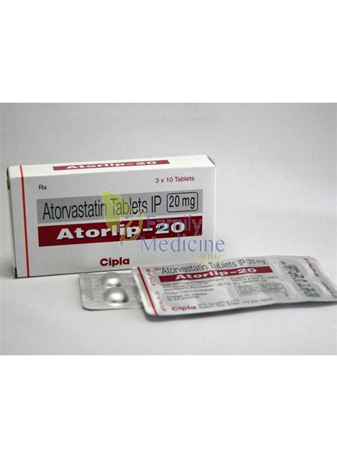 Buy ATORLIP (Atorvastatin) 20mg | Lipitor Online India - JK Pharmachem Ltd