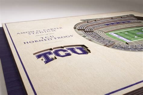 TCU Horned Frogs 3D Wood Stadium Replica (5 Layer) — 3D WOOD MAPS ...