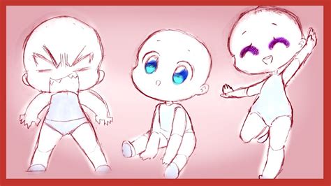 How to Draw 3 Easy Chibi Poses! TUTORIAL - YouTube