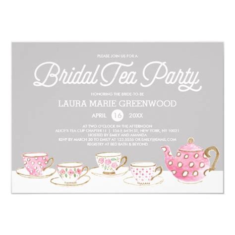 Chic Bridal Tea Party | Bridal Shower Invitation | Zazzle