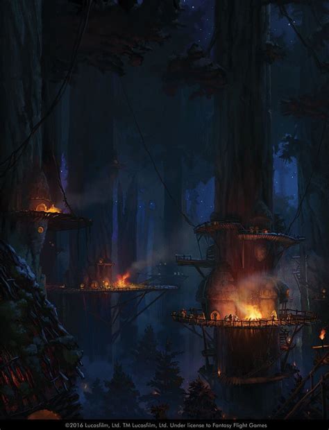 Star Wars: Ewok Village Andrew Johanson on ArtStation at www.artstation.co - Star Wars Ewok ...