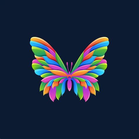 Premium Vector | Colorful butterfly logo design