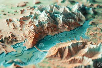 Relief Map with Mountains and Rivers Stock Photo - Image of cartography, land: 307572328