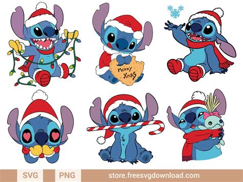 Stitch Christmas SVG Bundle (FSD-K30) - Store Free SVG Download