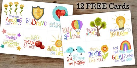 Free Encouragement Cards for Kids | Children's Worship Bulletins Blog