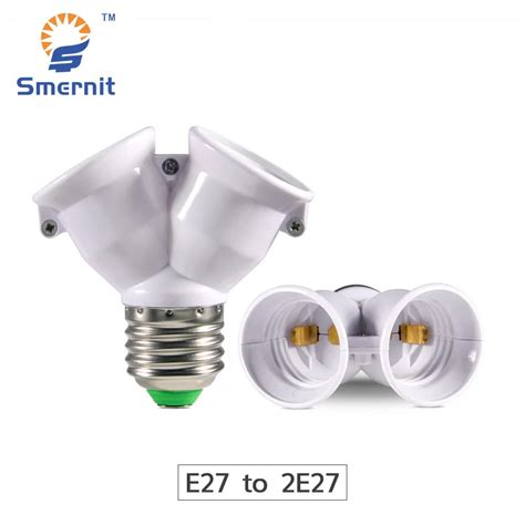 Aliexpress.com : Buy E27 to 2 E27 LED Bulb Adaptor Lamp Holder Converter LED Light Socket ...