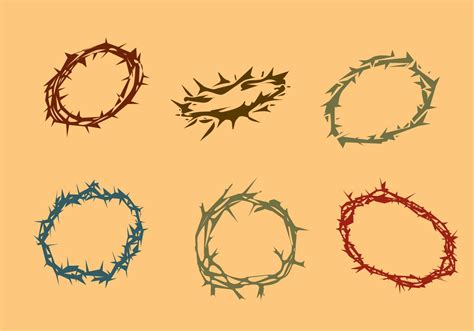 Various Crown of Thorns Vector 138802 Vector Art at Vecteezy