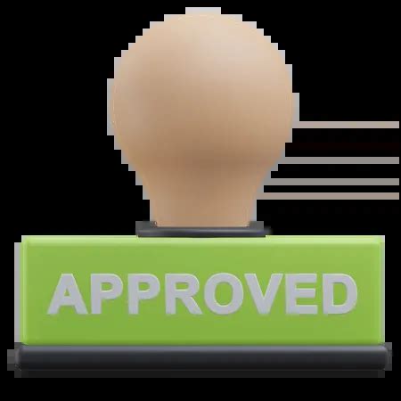 Approved Stamp 3D Icon download in PNG, OBJ or Blend format