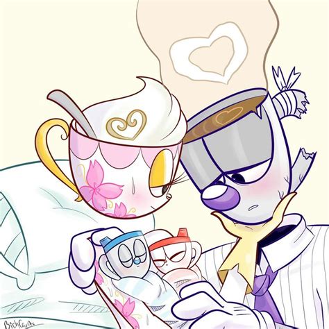 an image of two cartoon characters drinking coffee