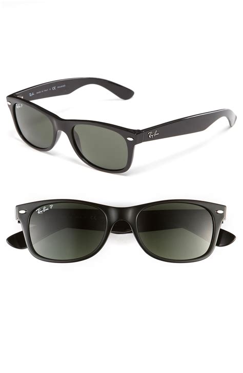 Ray-ban 'New Small Wayfarer' 52Mm Polarized Sunglasses in Black (black ...