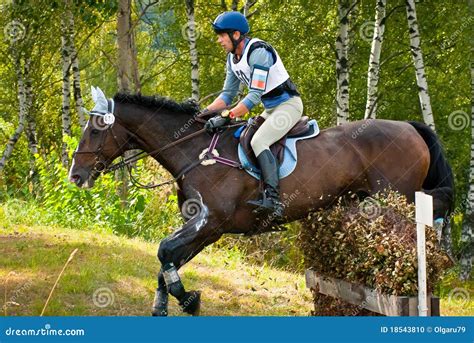 Cross-Country, Horseback Jumping Editorial Image - Image of triumph, partnership: 18543810