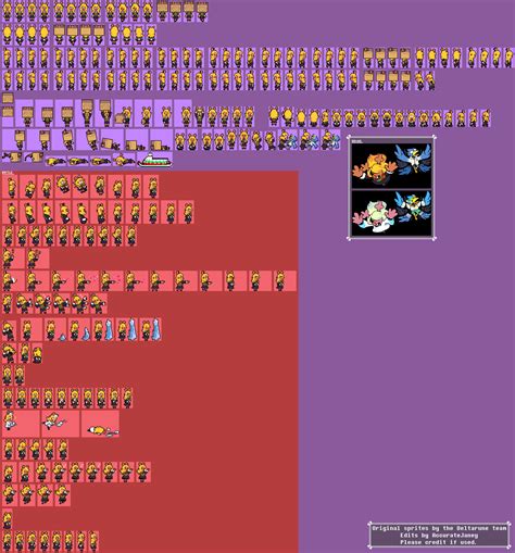 The Spriters Resource - Full Sheet View - Deltarune Customs - Noelle (Light World, Expanded)