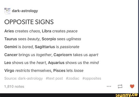 dark-astrology OPPOSITE SIGNS Aries creates chaos, Libra creates peace ...