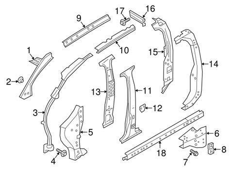 2020-2024 Nissan Hinge Pillar Reinforced G6214-9FVBB | Nissan Parts Plus