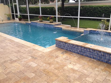 Falling in Love with Travertine Pavers Pool Deck | HomesFeed