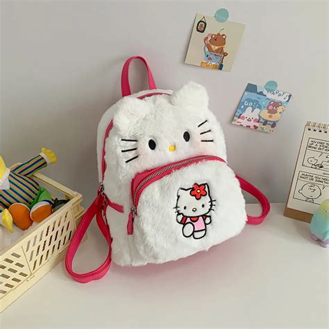 Kawaii Cartoon Hello Kitty Plush Backpack - KawaiiMerch.com