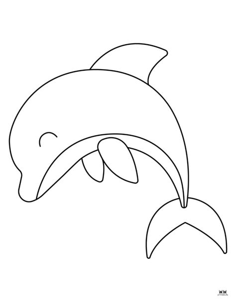 Dolphin Outline Template