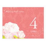 Simple swirl table number card wedding reception | Zazzle