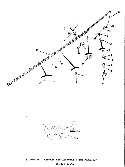 Parts Diagram Figure 5B Ventral Fin AA5 – Grumman Aircraft Parts