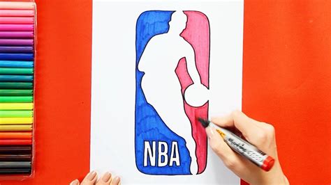 How to draw the NBA Logo - YouTube