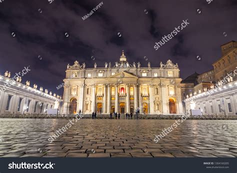 St Peters Basilica Vatican Night Rome Stock Photo 1304160205 | Shutterstock