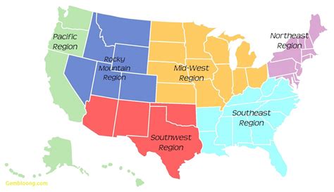 United States Regions Map Printable | Printable Maps