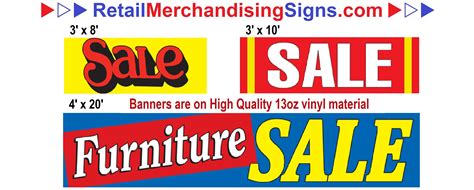 Business Store Signage Banners Sale Sign Sale Tags Posters and Sign Kits for Furniture and Retail