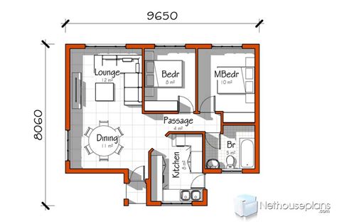 Draw The Floor Plans Of A Two Bedroom Flat Building Plan | Viewfloor.co