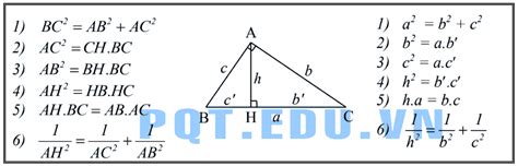 Hệ thức lượng trong tam giác vuông (lý thuyết và bài tập)